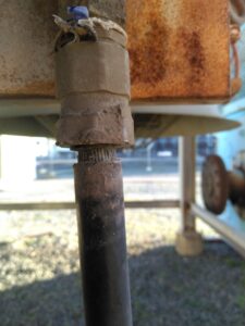 Corroded Ex cable gland SWA from water ingress