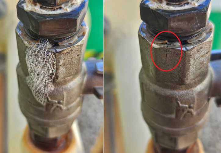 Gas leak detection on a Type-B gas appliance